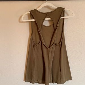 Open Back Green Tank